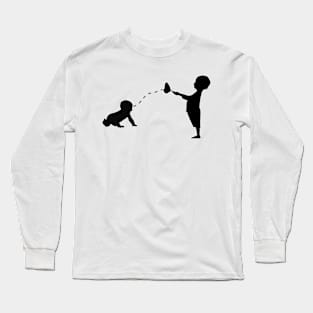 Baby playing with butterfly Long Sleeve T-Shirt